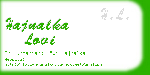 hajnalka lovi business card